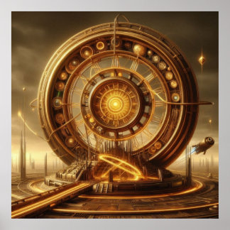 Steampunk, Time Travel Machine, Time Machine 008V2 Poster