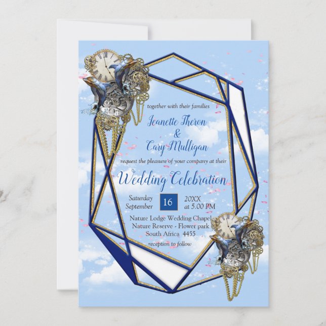 Steampunk Timeless Wedding Party cards & gifts (Front)