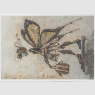 Steampunk Tiny Fairy Travelling Decoupage Tissue Paper