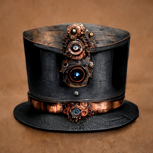 Steampunk Top Hat Satin Ribbon (Creator Uploaded)