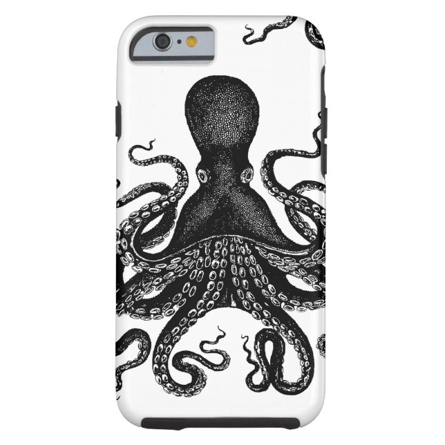 Steampunk Tough Kraken - Victorian Octopus Case-Mate iPhone Case (Back)