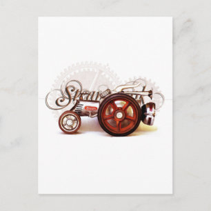 Steampunk Tractor Destiny Gifts Postcard