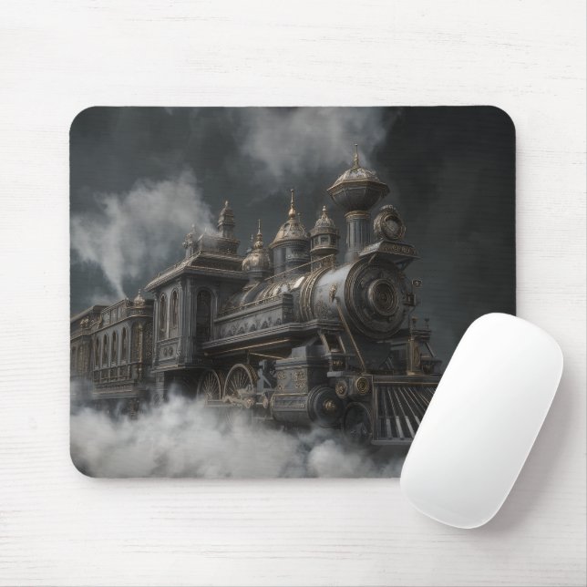Steampunk Train Mouse Mat (With Mouse)