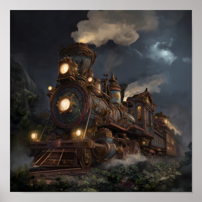 Steampunk Train Poster (Front)
