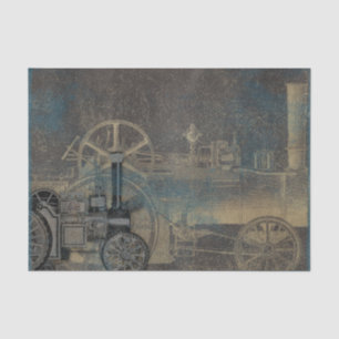 Steampunk Train Tissue Paper