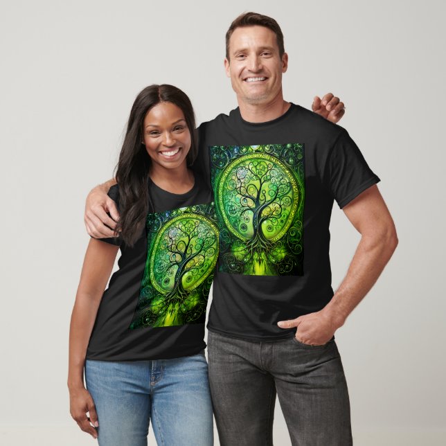 Steampunk Tree Of Life Original Fantasy Art  T-Shi T-Shirt (Unisex)