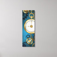 Steampunk turquoise Background with Gears