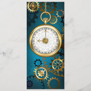 Steampunk turquoise Background with Gears Programme