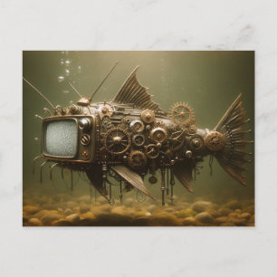 Steampunk TV Catfish Postcard