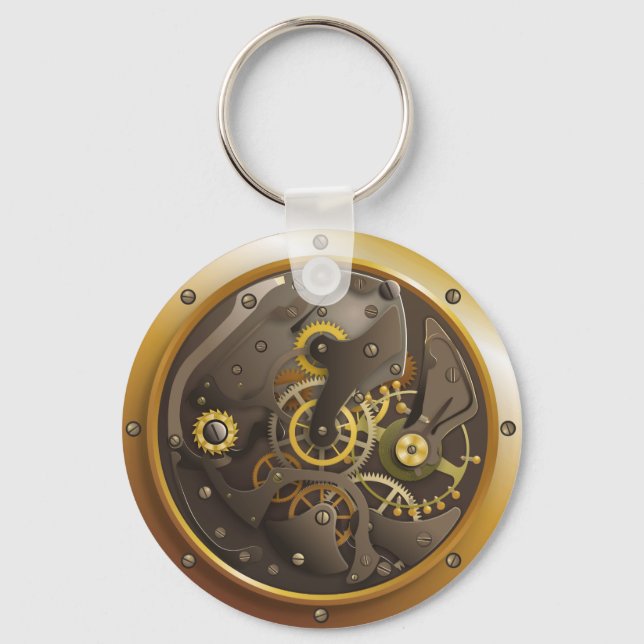 Steampunk Uhr Key Ring (Front)