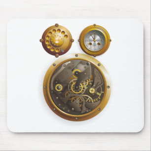 Steampunk Uhr Mouse Mat
