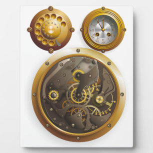 Steampunk Uhr Plaque
