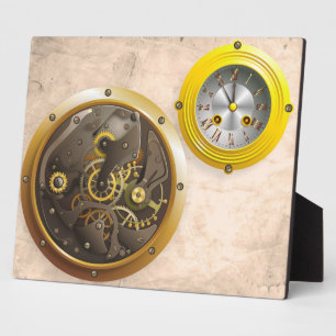 Steampunk Uhr Plaque