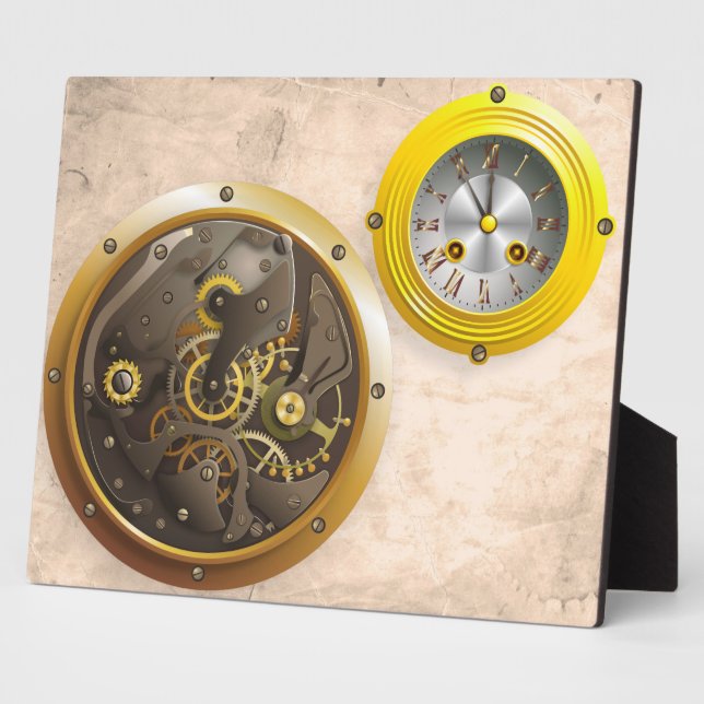 Steampunk Uhr Plaque (Side)
