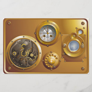 Steampunk Uhr Stationery