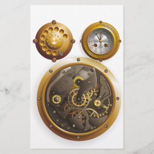Steampunk Uhr Stationery