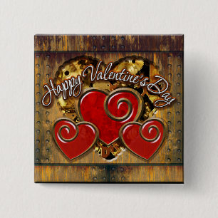 Steampunk Valentine's Day 3 15 Cm Square Badge