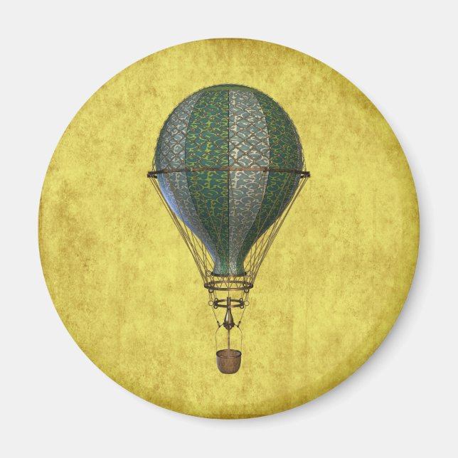 Steampunk Victorian Balloon Magnet (Front)