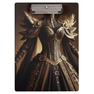 Steampunk Victorian Black and Gold Empress Gown Clipboard