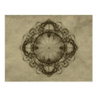 Steampunk Victorian design art Postcard