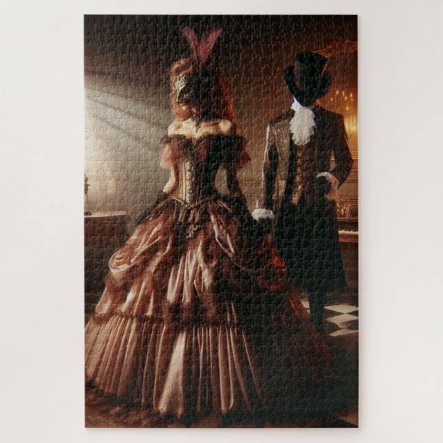 Steampunk Victorian Fantasy Art Masquerade  Jigsaw Puzzle (Vertical)