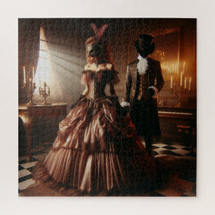 Steampunk Victorian Fantasy Art Masquerade Jigsaw Puzzle