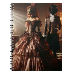 Steampunk Victorian Fantasy Art Masquerade  Notebook