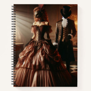 Steampunk Victorian Fantasy Art Masquerade Notebook