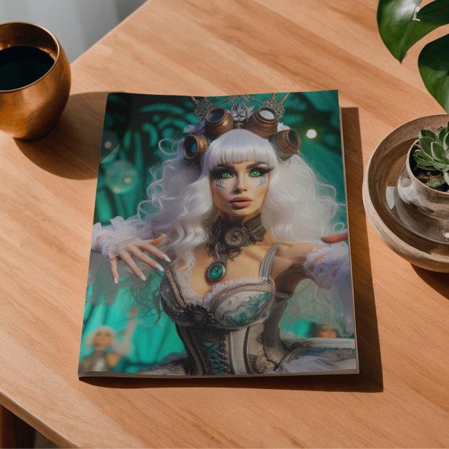 Steampunk Victorian Futuristic Green Dancer Tissue Paper (Creator Uploaded)