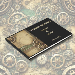 Steampunk Victorian Gearwork Wedding Guest Book