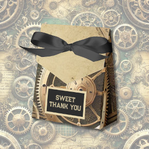 Steampunk Victorian Gearwork Wedding thanks Favour Box