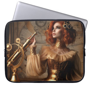 Steampunk Victorian Gold Astronomer Laptop Sleeve