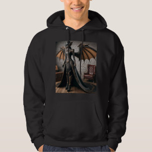 Steampunk Victorian Industrial Lady Dragon Rider Hoodie