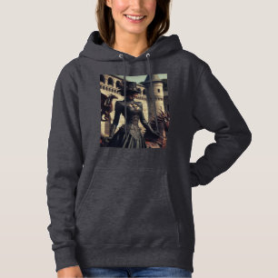 Steampunk Victorian Industrial Lady Dragon Rider Hoodie
