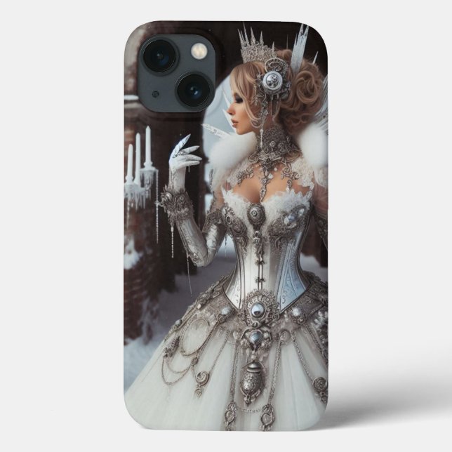 Steampunk Victorian Industrial Winter Ice Queen Case-Mate iPhone Case (Back)