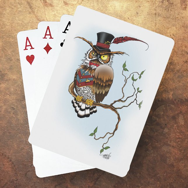 Steampunk Victorian Owl Playing Cards (Creator Uploaded)