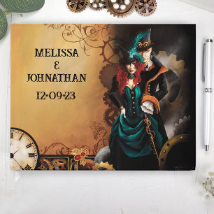 Steampunk Victorian Wedding Guest Book