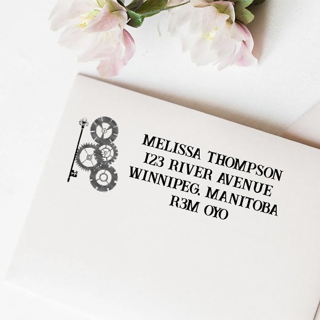 Steampunk Victorian Wedding Self-inking Stamp (Creator Uploaded)