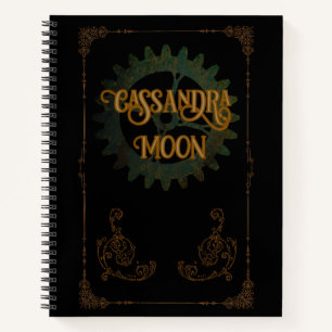 Steampunk Vintage Antique Personalised Notebook