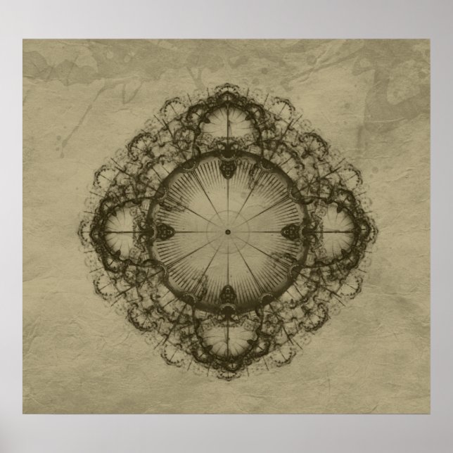 Steampunk vintage art Poster (Front)