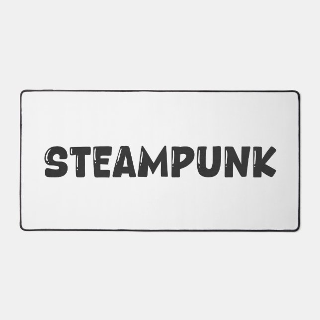 Steampunk Vintage Art – Typography Desk Mat (Front)