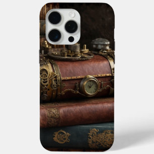 Steampunk Vintage Books iPhone 15 Pro Max Case