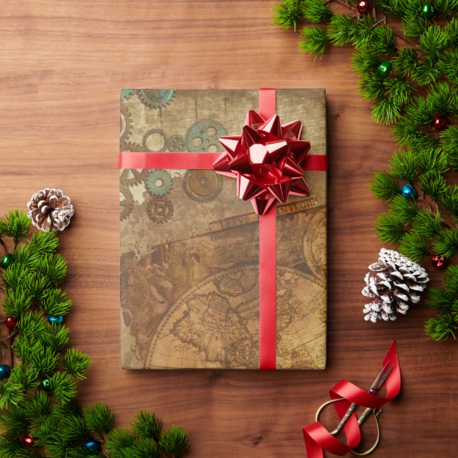 Steampunk Vintage Collection Wrapping Paper Sheets (Holiday Gift)
