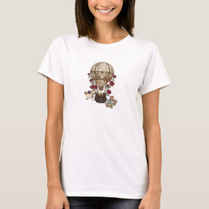 Steampunk Vintage Hot Air Balloon Adventure design T-Shirt