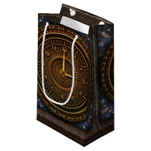Steampunk Vintage Old-Fashioned Copper Clockwork Small Gift Bag