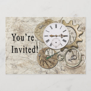 Steampunk Vintage Party Invitation