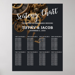 Steampunk Vintage Seating Chart Wedding