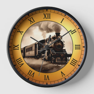 Steampunk Vintage Steam Engine Locomotive ~ * ~ Clock