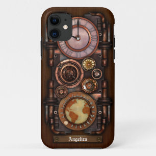 Steampunk Vintage Timepiece #1B iPhone 11 Case