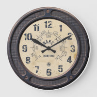 Steampunk Vintage Train Station Wall Clock